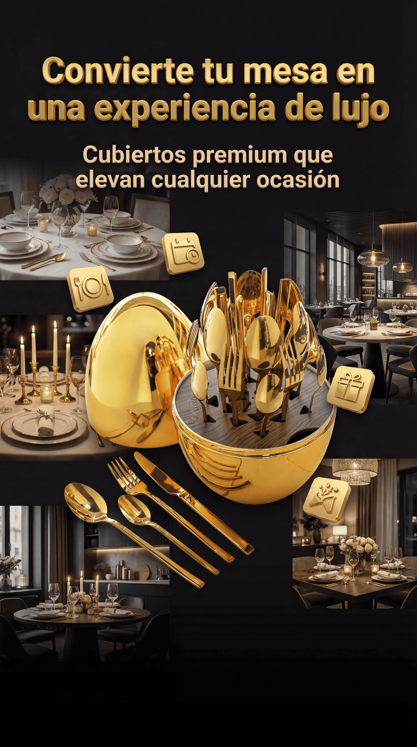 ⭐SET DE CUBIERTOS MASTERCHEF ORIGINAL 24 piezas ⭐Eleva tu mesa al siguiente nivel