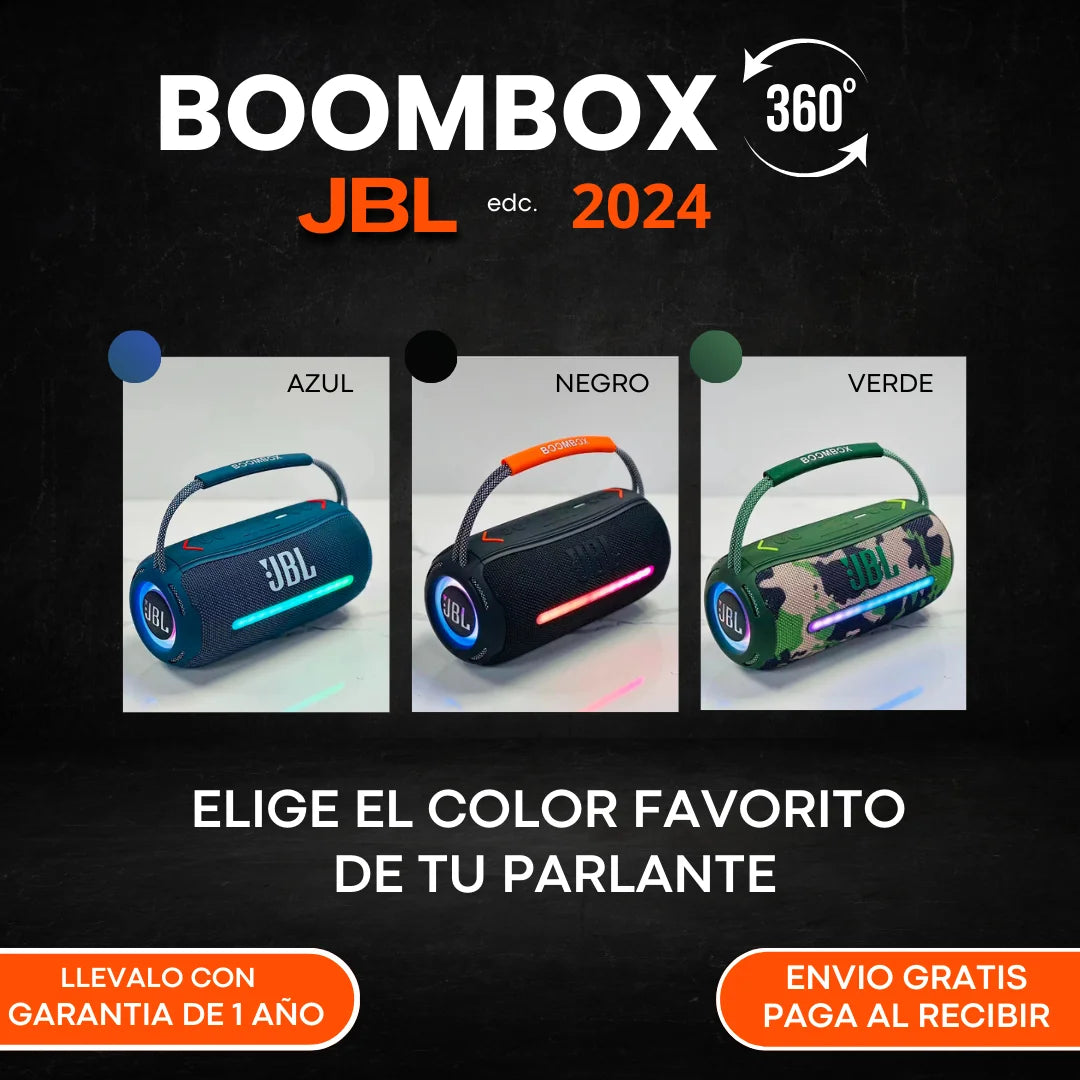 BOOMBOX 360® PREMIUN Bajos potentes y sonido de alta calidad🔥HOY 40% DCTO🔥