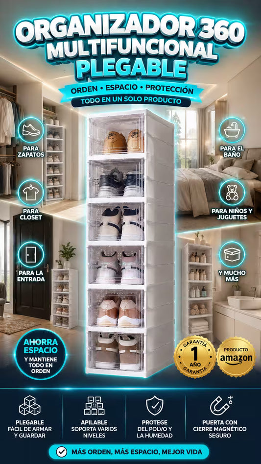 ORGANIZADOR DE ZAPATOS AMERICANO 360 MULTIFUNCIONAL PLEGABLE