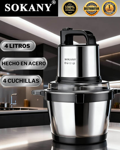 PICADORA SOKANY ORIGINAL 4 LITROS HOY GARANTIA DE 1 AÑO