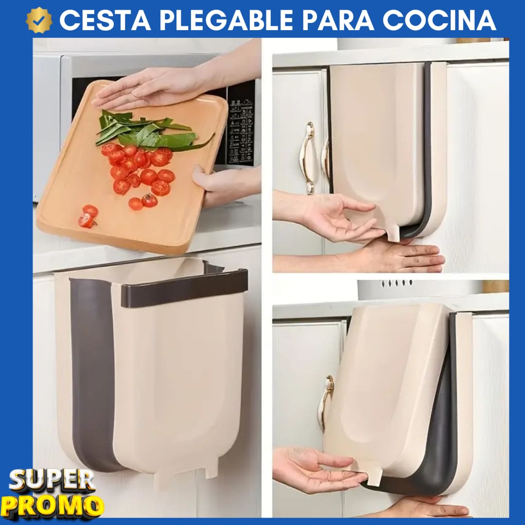 Canasta de basura plegable para cocina