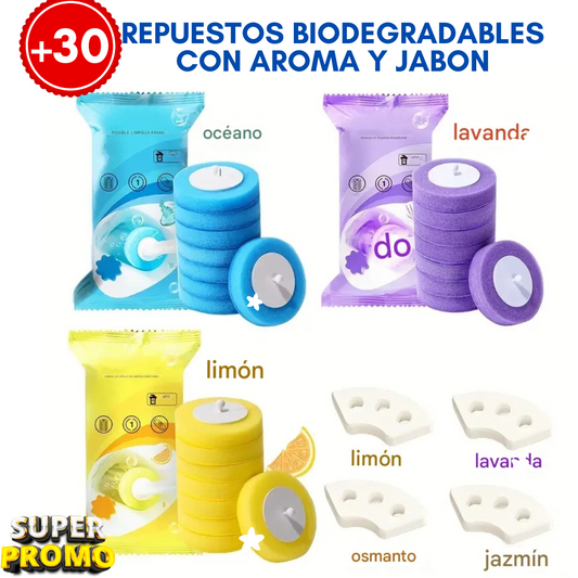SUPER OFERTA 30 REPUESTOS CON AROMAS Y JABON INCORPORADOS
