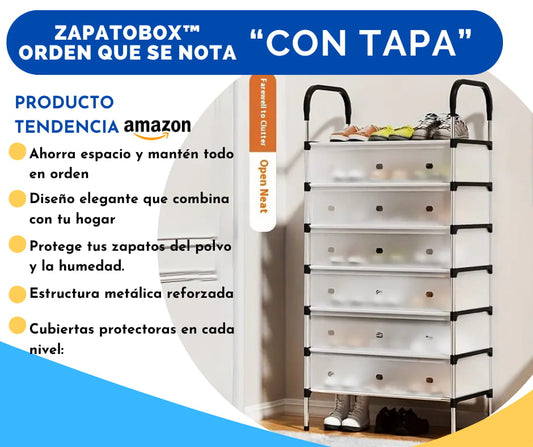 Zapato-Box™ – CON TAPA-Orden que se Nota Guarda hasta 21 pares de zapatos