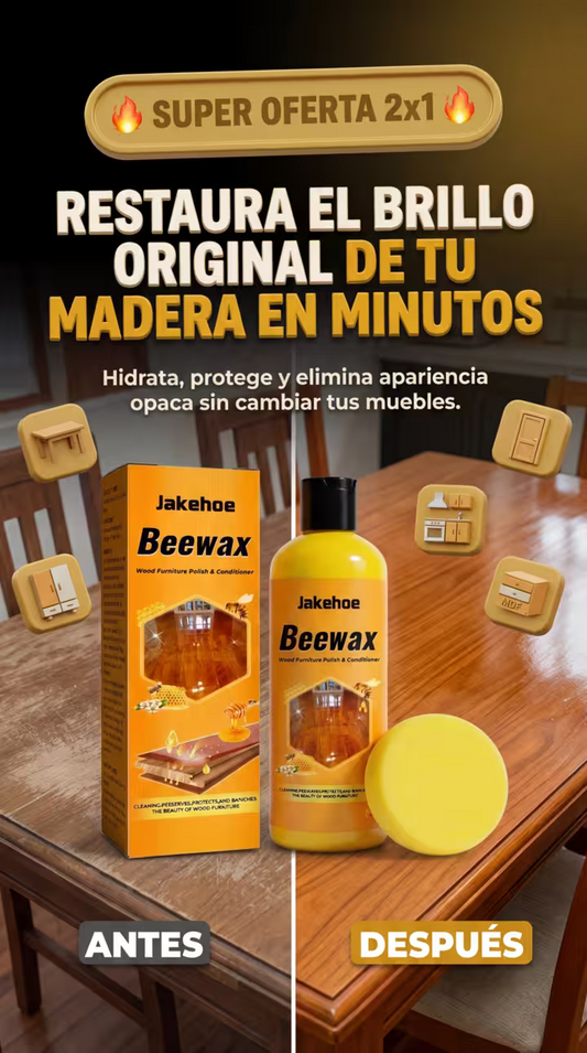 *BEEWAX*La solución rápida para eliminar opacidad y devolver vida a tu madera en casa🔥 HOY PAGA 1 LLEVA 2🔥