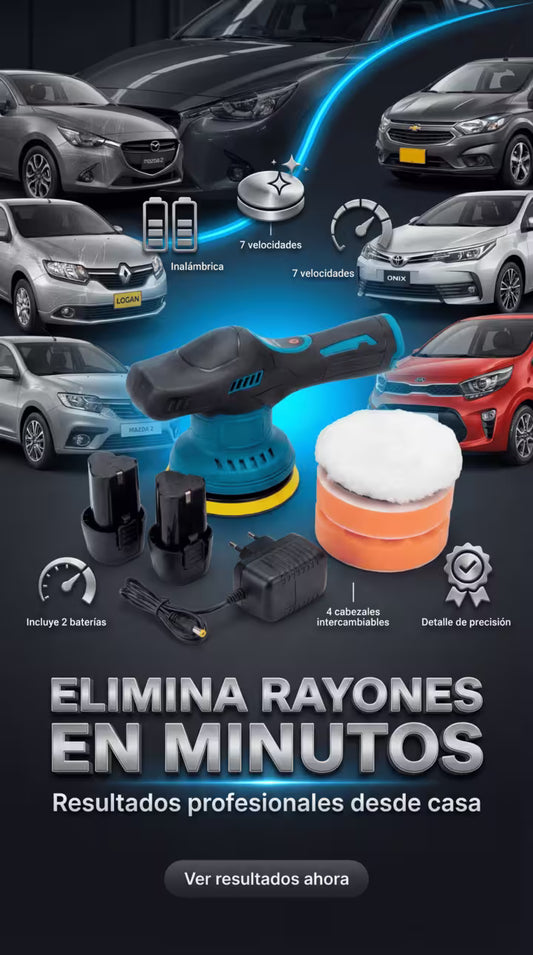 POLICHAMAX® pule brilla y quitas rayones en segundos 🔥2 beterías y juego de pomos🔥