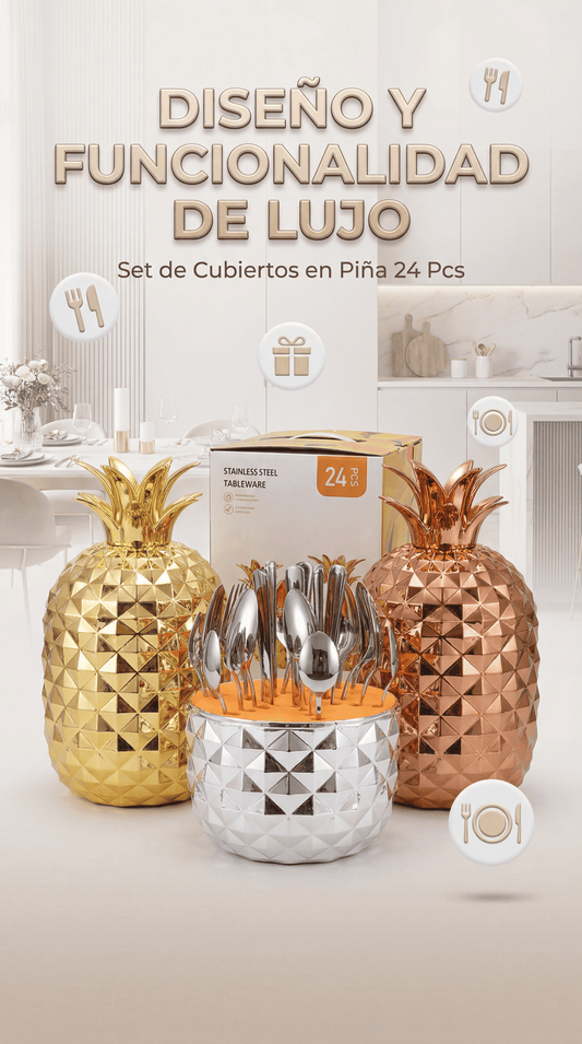 SET DE CUBIERTOS PREMIUN X 24 PIEZAS para Hogares que Cuidan Cada Detalle