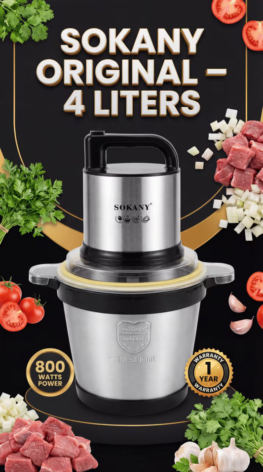PICADORA SOKANY ORIGINAL 4 LITROS HOY GARANTIA DE 1 AÑO
