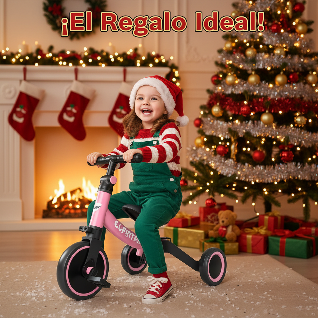 REGALA FELICIDAD ALEJALOS DE LAS PANTALLAS  3-en-1: modo sin pedales (equilibrio) → triciclo con pedales → bicicleta de entrenamiento