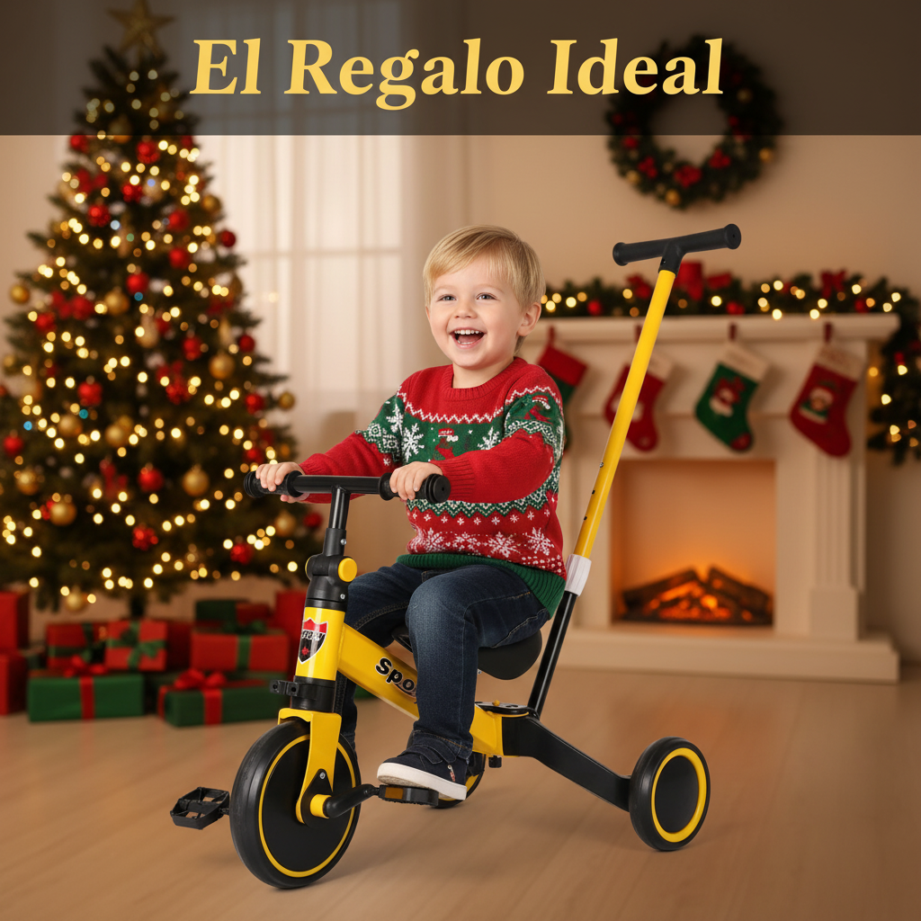 REGALA FELICIDAD ALEJALOS DE LAS PANTALLAS  3-en-1: modo sin pedales (equilibrio) → triciclo con pedales → bicicleta de entrenamiento