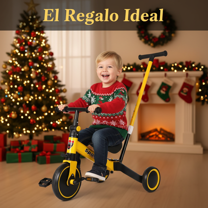 REGALA FELICIDAD ALEJALOS DE LAS PANTALLAS  3-en-1: modo sin pedales (equilibrio) → triciclo con pedales → bicicleta de entrenamiento